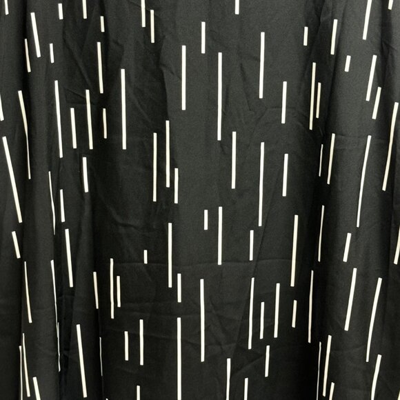 Shein Curve Women's 4XL Black & White Patterned Dress 100% Polyester Short Sleev - Picture 3 of 5